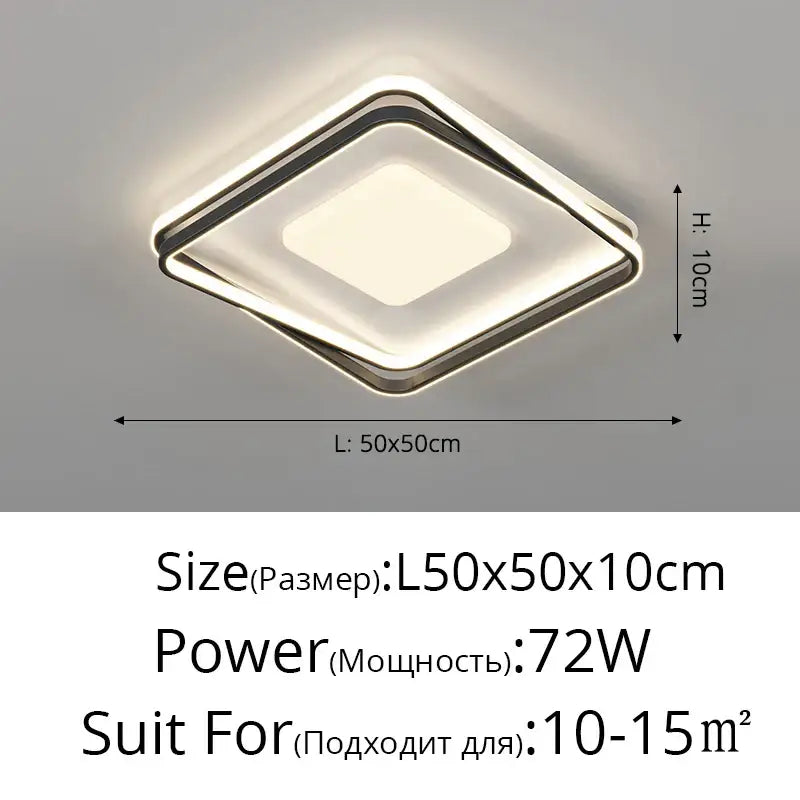 Minimalist acrylic chandelier living room rectangular light