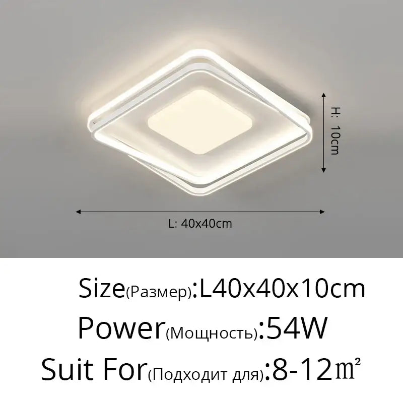 Minimalist acrylic chandelier living room rectangular light
