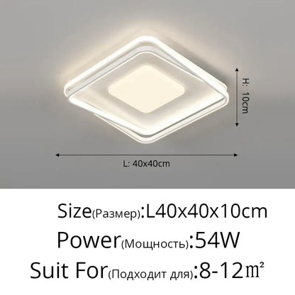 Minimalist acrylic chandelier living room rectangular light