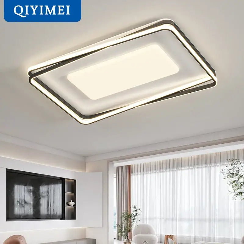 Minimalist acrylic chandelier living room rectangular light