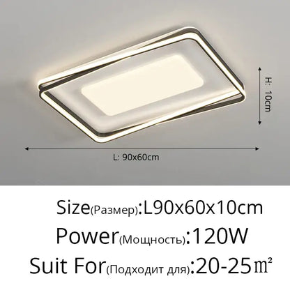 Minimalist acrylic chandelier living room rectangular light