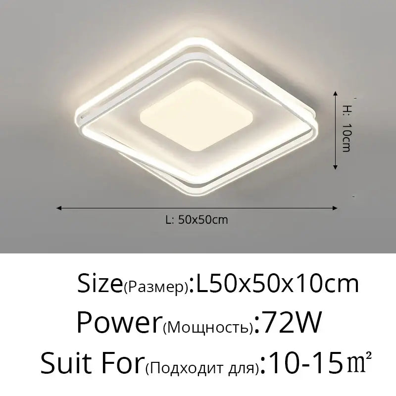 Minimalist acrylic chandelier living room rectangular light