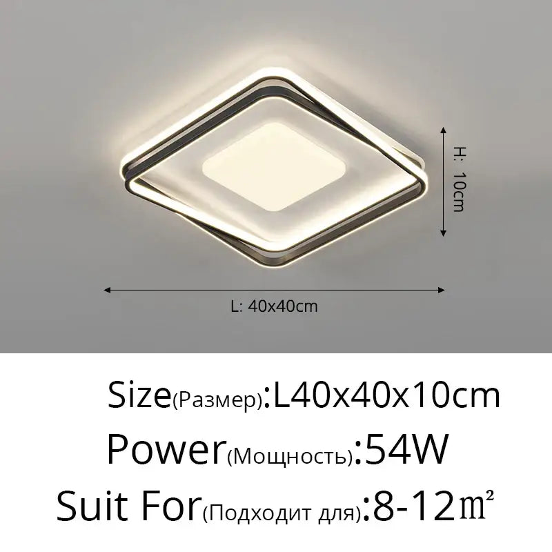 Minimalist acrylic chandelier living room rectangular light