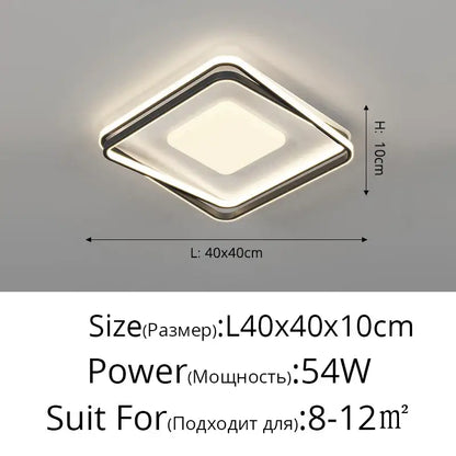 Minimalist acrylic chandelier living room rectangular light