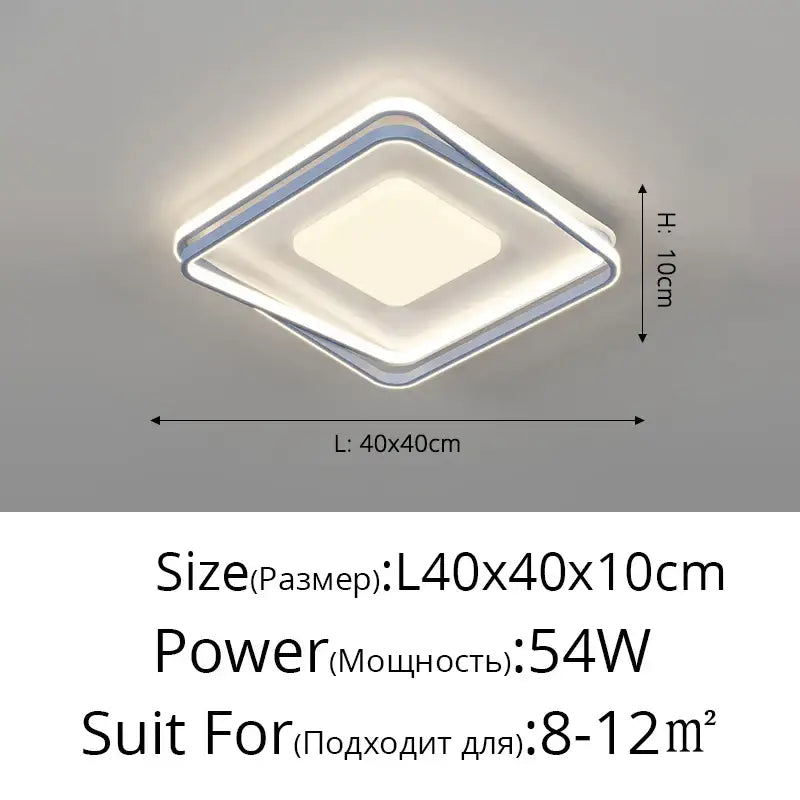 Minimalist acrylic chandelier living room rectangular light