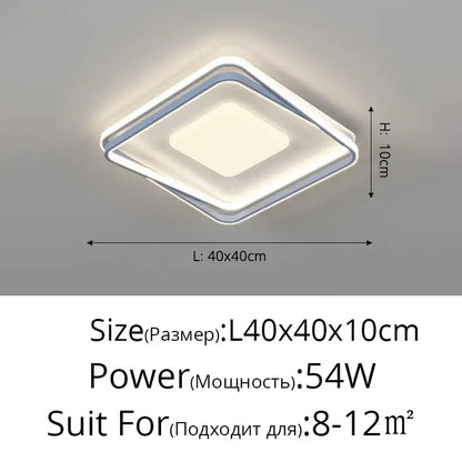 Minimalist acrylic chandelier living room rectangular light