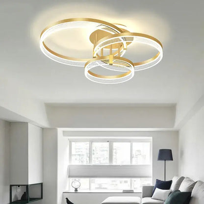 Modern minimalist acrylic circle chandelier – living room pendant light