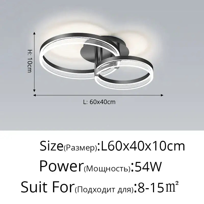 Modern minimalist acrylic circle chandelier – living room pendant light