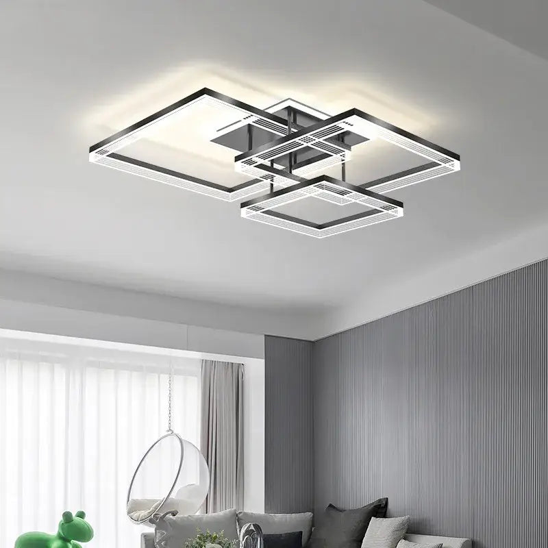 Modern minimalist acrylic circle chandelier – living room pendant light