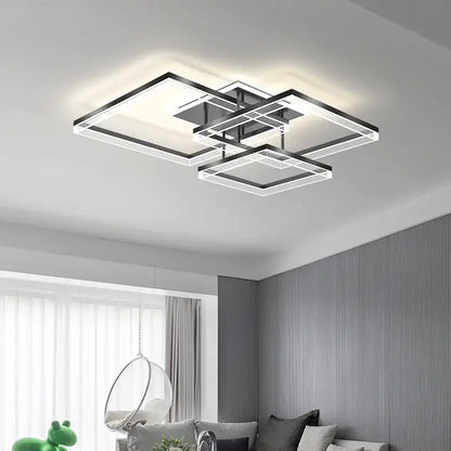 Modern minimalist acrylic circle chandelier – living room pendant light