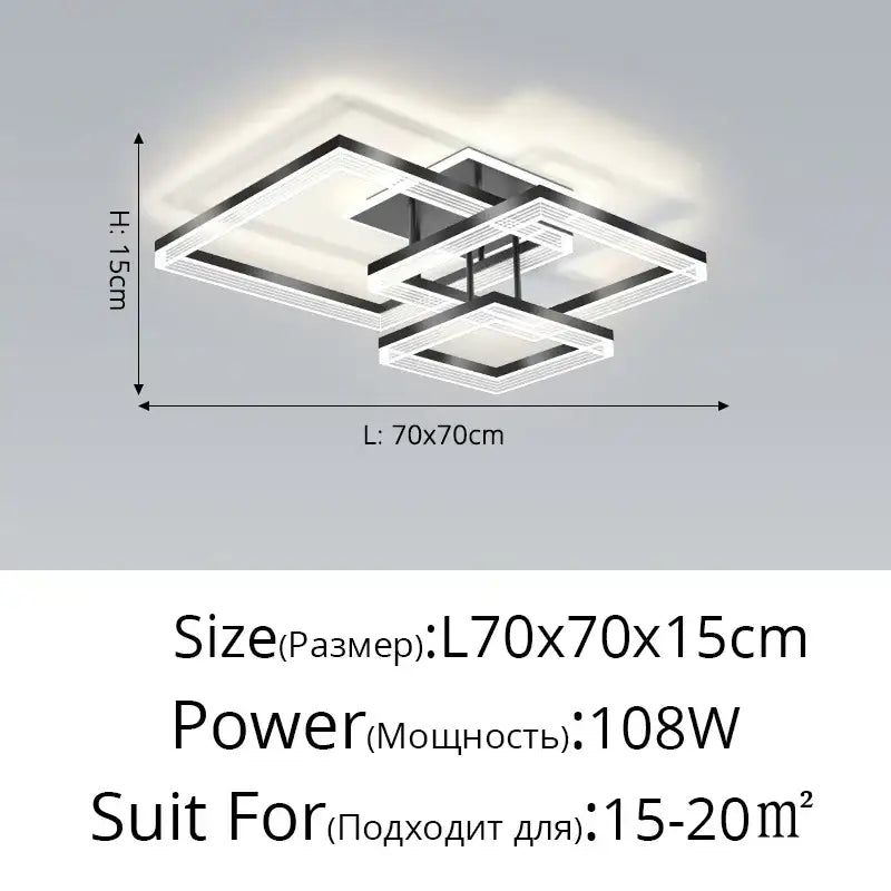 Modern minimalist acrylic circle chandelier – living room pendant light