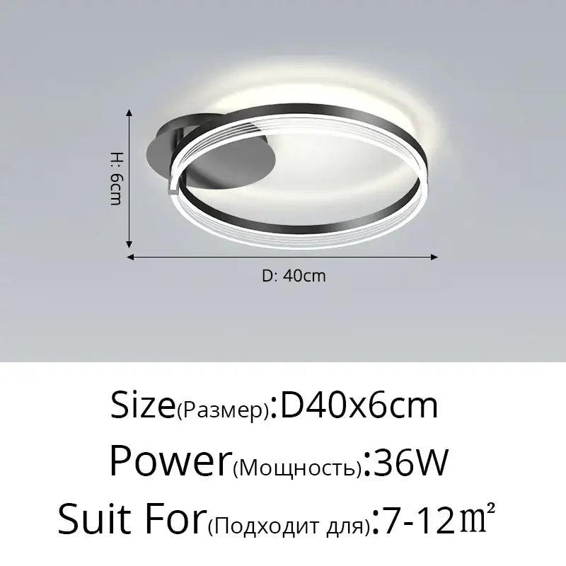 Modern minimalist acrylic circle chandelier – living room pendant light