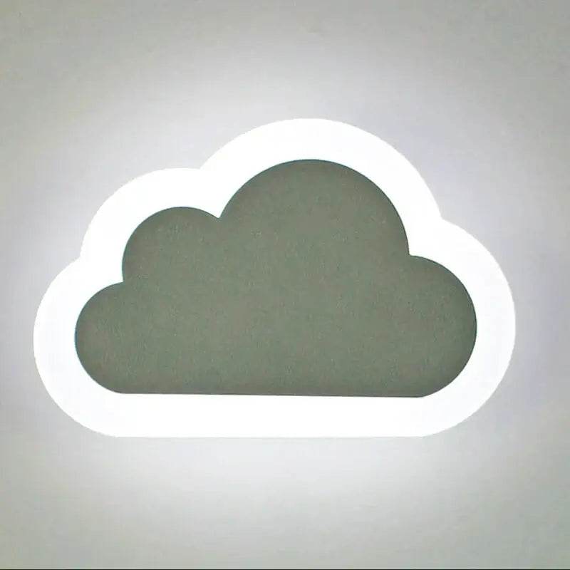Modern gray & white cloud led wall light bedroom decor
