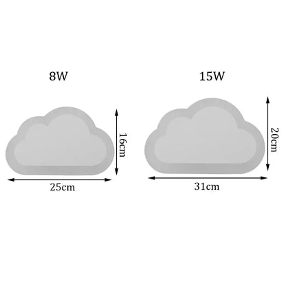 Modern gray & white cloud led wall light bedroom decor