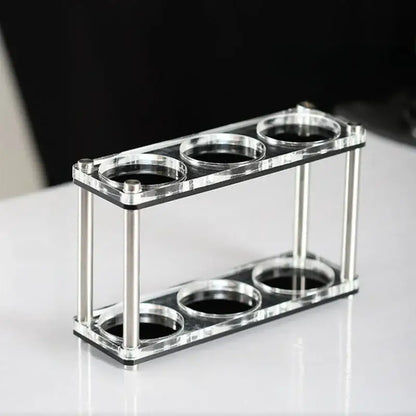Clear acrylic coffee bar powder press rack kitchen utensil stand