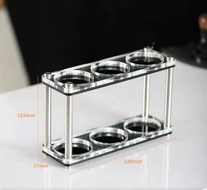 Clear acrylic coffee bar powder press rack kitchen utensil stand