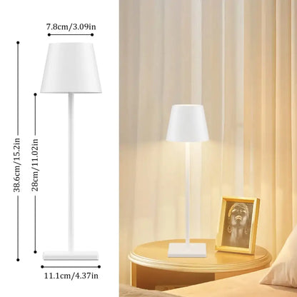 Modern acrylic crystal art led table lamp bedroom cordless light