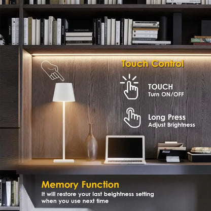 Modern acrylic crystal art led table lamp bedroom cordless light