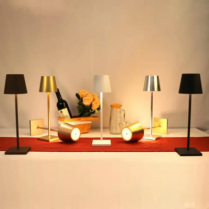 Modern acrylic crystal art led table lamp bedroom cordless light