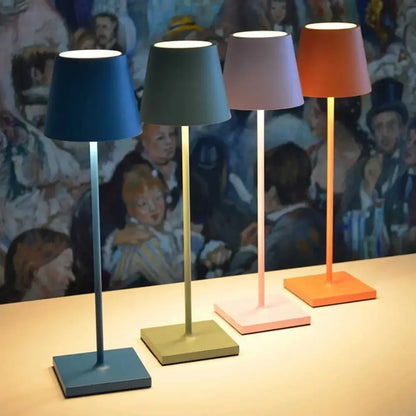 Modern acrylic crystal art led table lamp bedroom cordless light