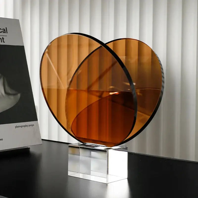 Modern amber acrylic crystal bookshelf magazine rack living room decor