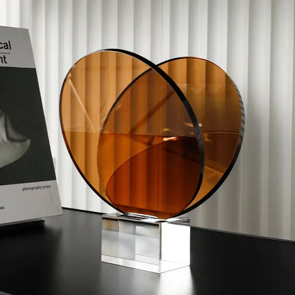 Modern amber acrylic crystal bookshelf magazine rack living room decor
