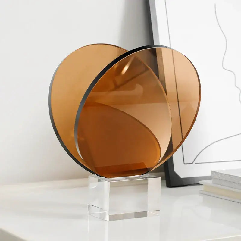 Modern amber acrylic crystal bookshelf magazine rack living room decor