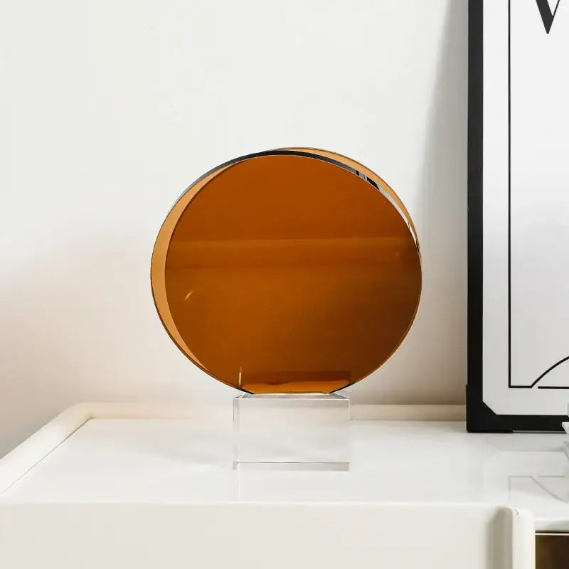 Modern amber acrylic crystal bookshelf magazine rack living room decor