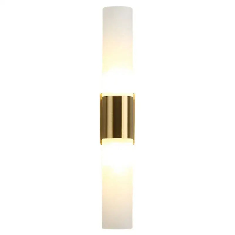 Modern gold acrylic cylinder wall lamp for bedroom