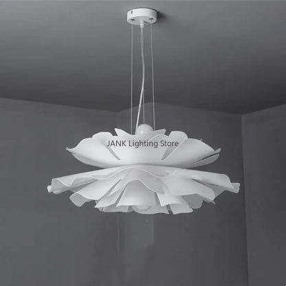 Elegant white lotus acrylic flower pendant light for dining room