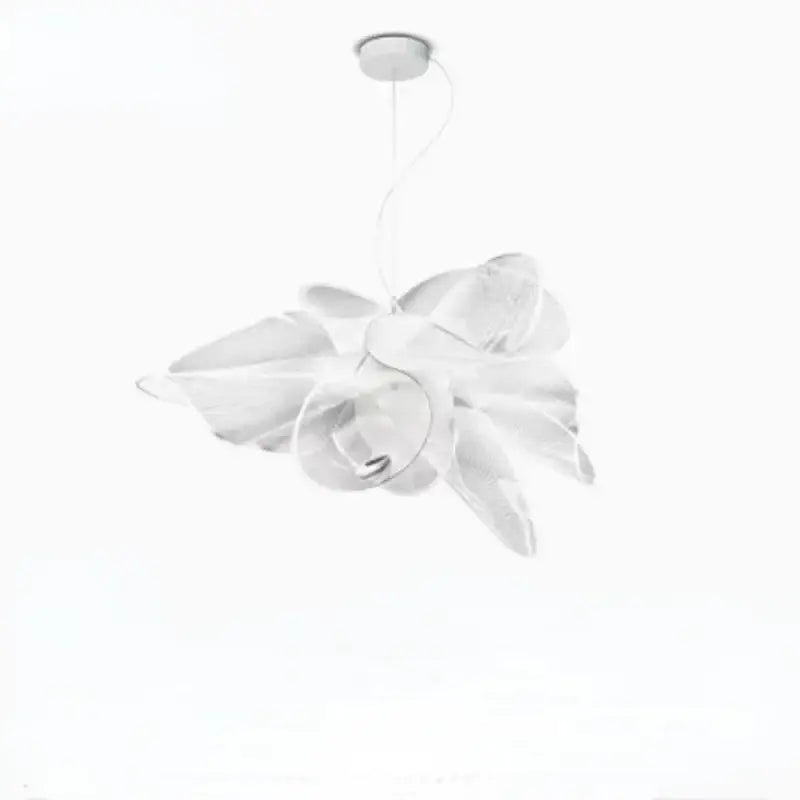 White acrylic flower chandelier dining room pendant light