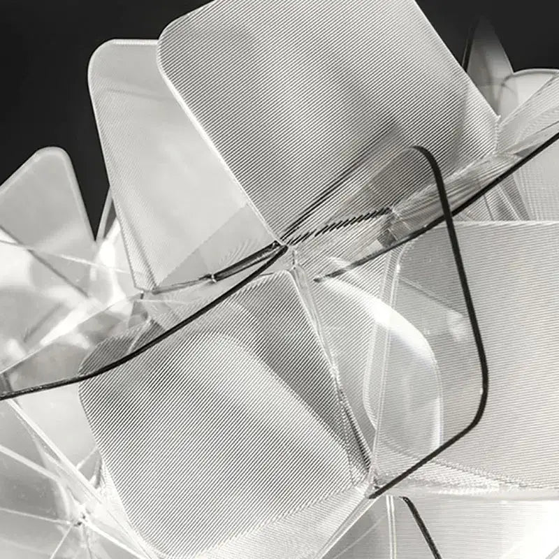 White acrylic flower led table lamp for bedroom lighting