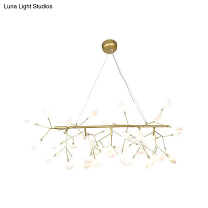 Modern black branching led hanging light for dining room