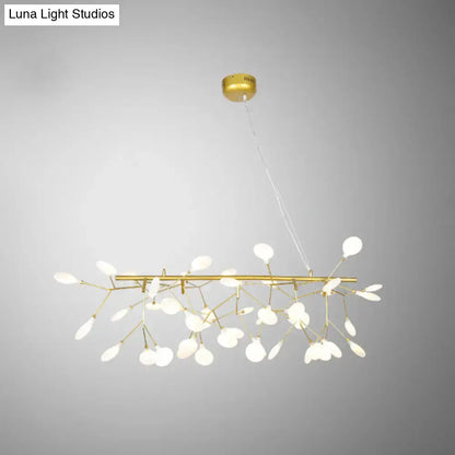 Modern black branching led hanging light for dining room