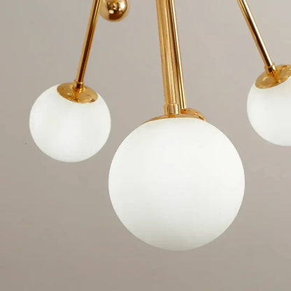 acrylic molecule chandelier gold dining room globe lamp