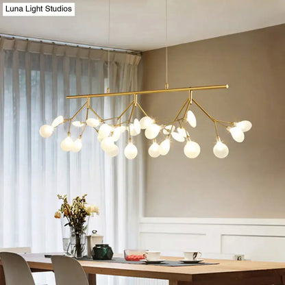 Modern gold firefly metal pendant 27 light bedroom chandelier