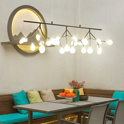 Modern gold firefly metal pendant 27 light bedroom chandelier