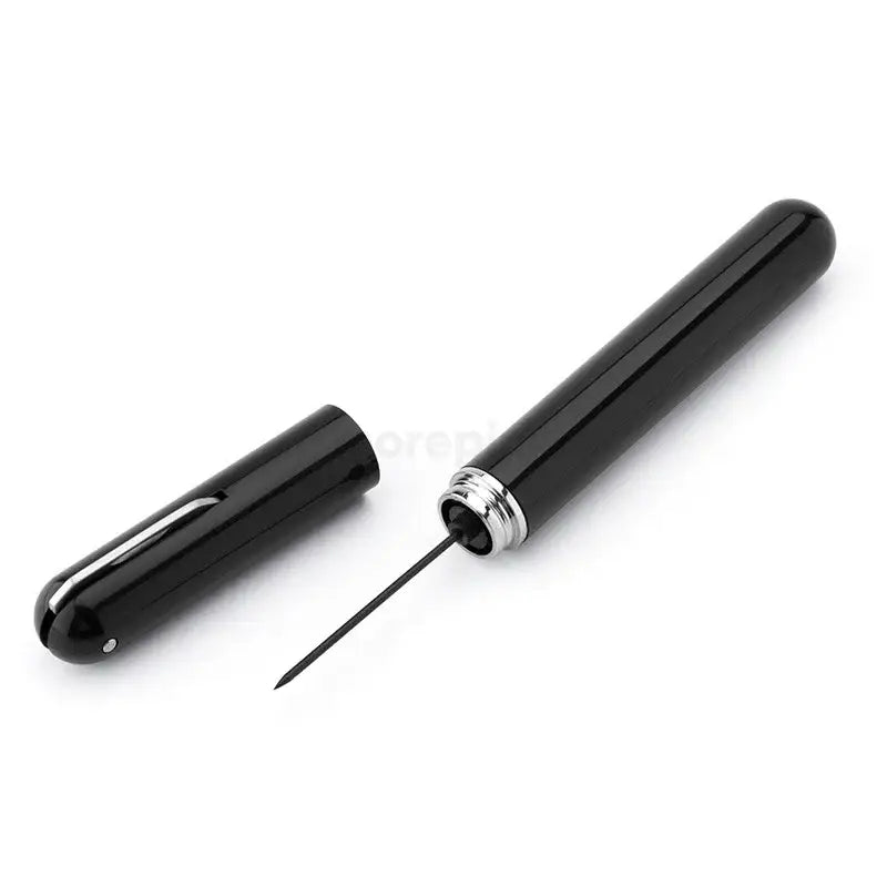 Black and silver air pump corkscrew wine opener dining room tool