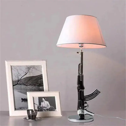 Luxury gold ak47 guns floor lamp bedroom art deco light