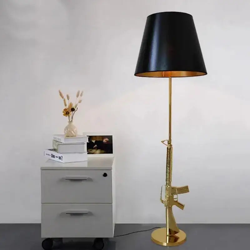 Luxury gold ak47 guns floor lamp bedroom art deco light