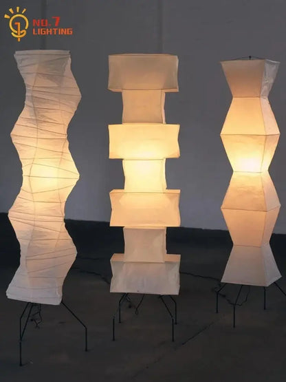 Akari japanese rice paper floor lamp for living room
