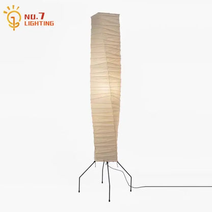 Noguchi floor lamp sculptural cream paper light for living room