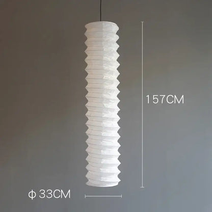 Retro cream paper spiral akari noguchi pendant light living room