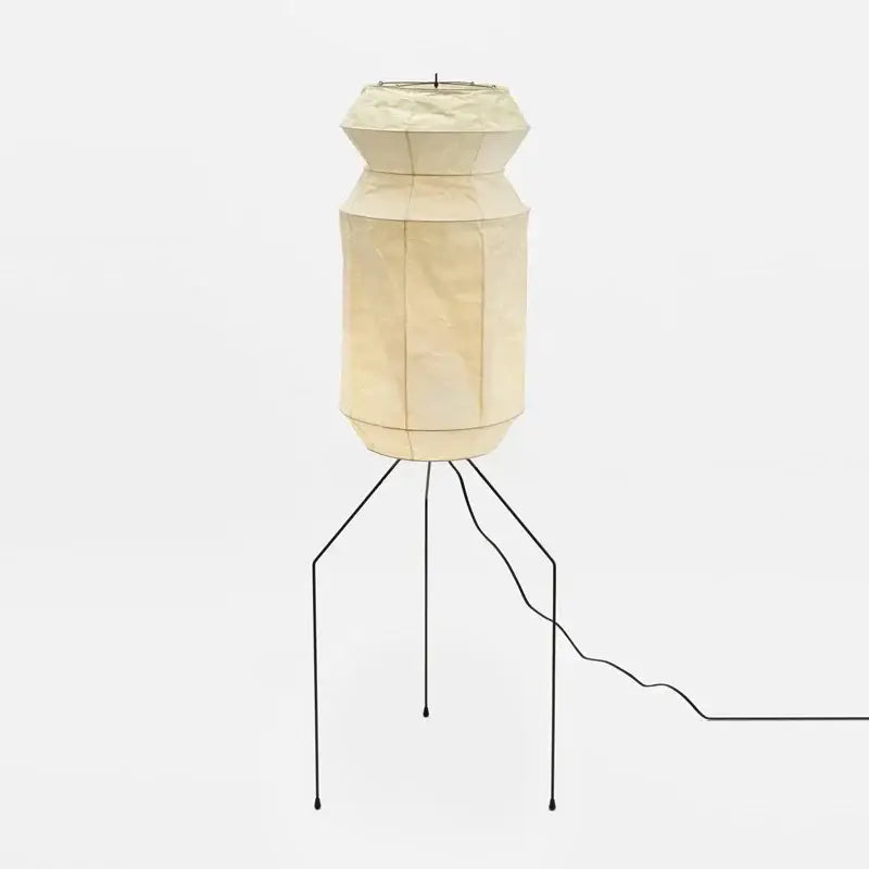Modern geometric cream noguchi rice paper table lamp living room