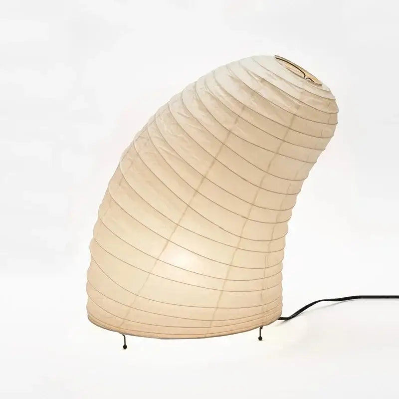 Modern geometric cream noguchi rice paper table lamp living room