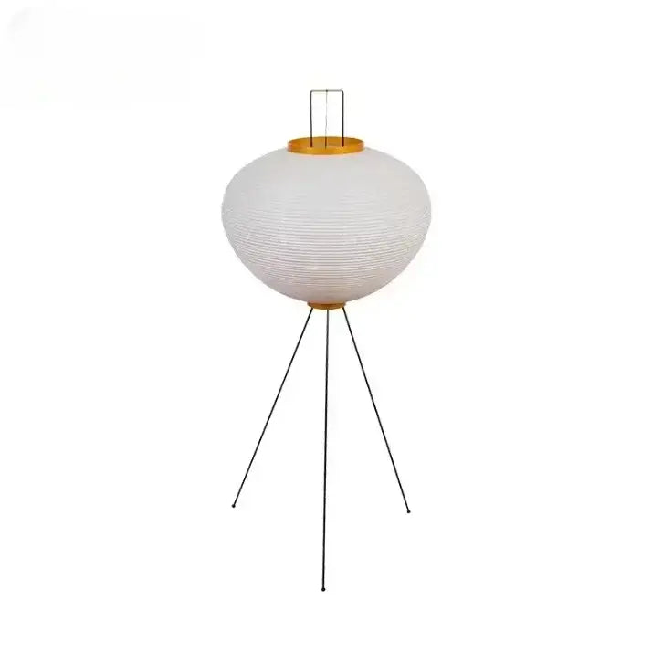 Modern geometric cream noguchi rice paper table lamp living room