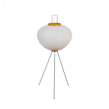 Modern geometric cream noguchi rice paper table lamp living room