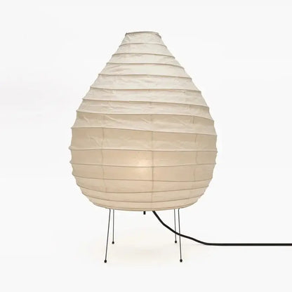 Modern geometric cream noguchi rice paper table lamp living room