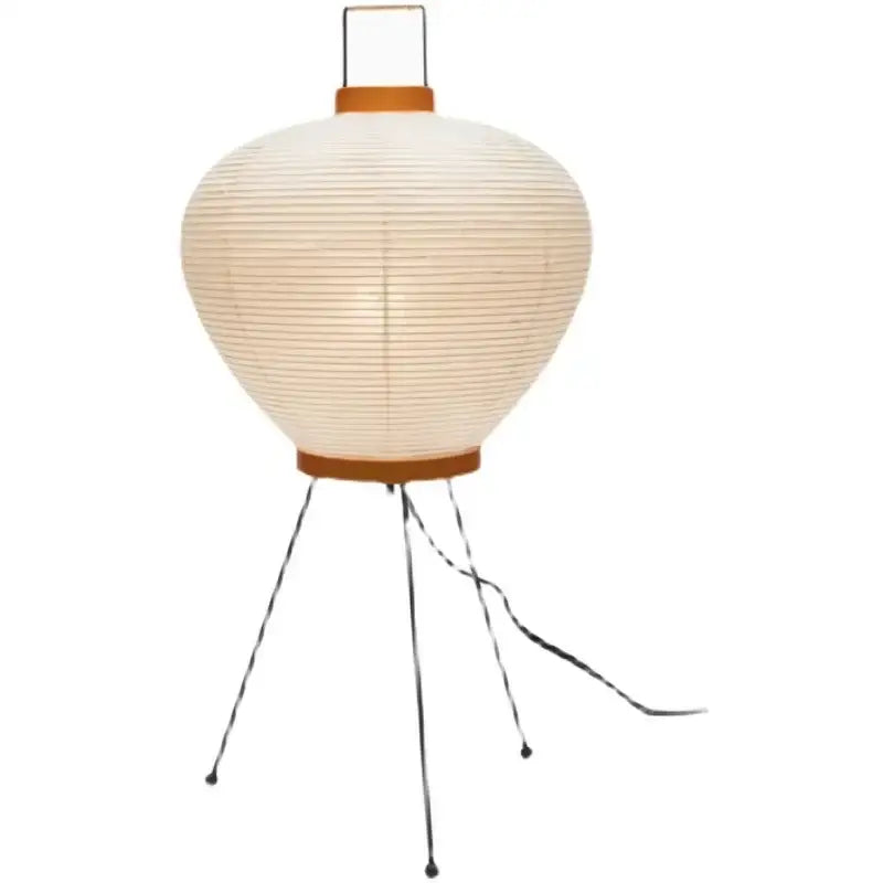 Modern geometric cream noguchi rice paper table lamp living room