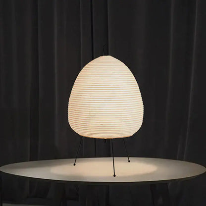 Japanese minimalist rice paper noguchi table lamp for bedroom decor